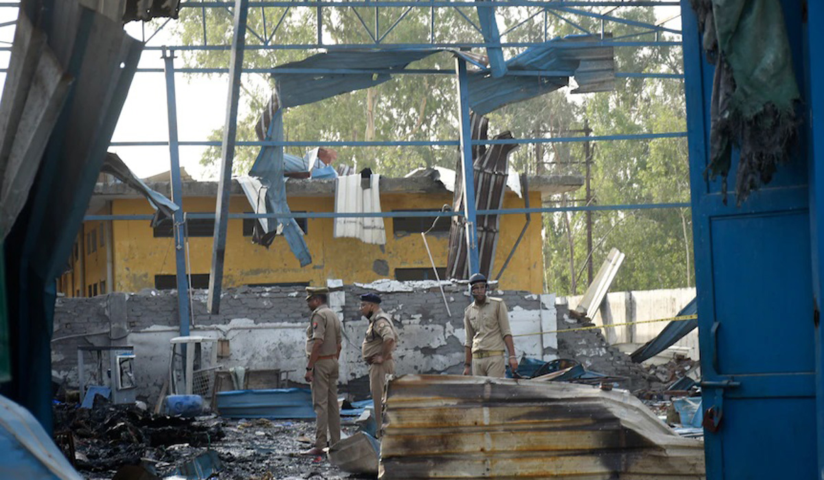 Electronics factory explosion